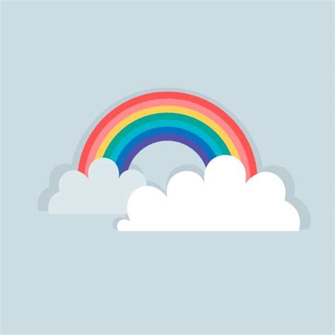 Rainbow Sky Clip Art Illustrations Royalty Free Vector