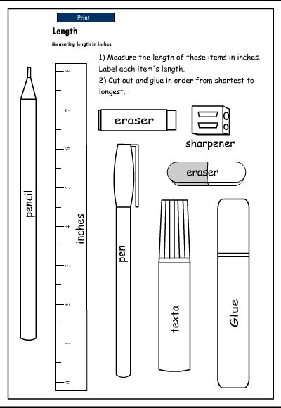 Measure Inches Worksheet