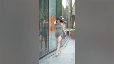 Chinese Girl Walking On Road Youtube
