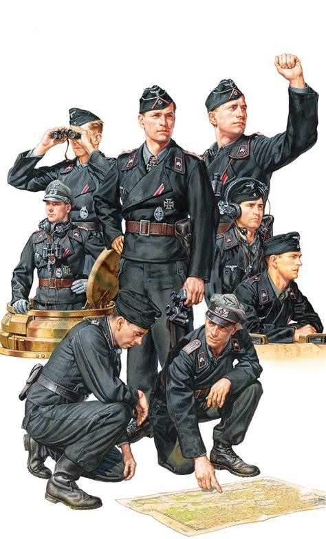 Рисунок Wehrmacht Tank Crew на рабочий стол Солдаты War