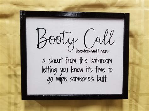Booty Call Definition Sign Etsy