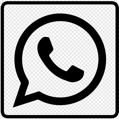 Whatsapp Социальные иконки Прямоугольный черный значок Png Pngwing