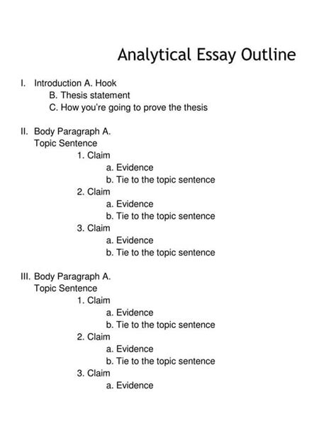 Topic Essay Outline Essay Outline Definition