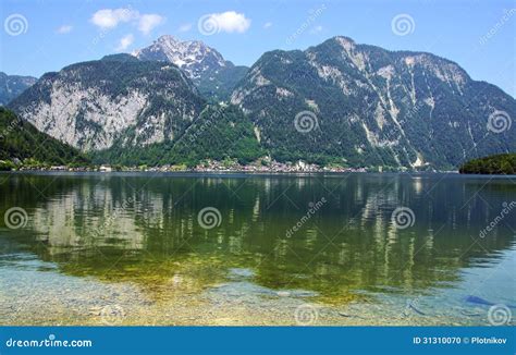 Picturesque Panorama Of Hallstatter See Stock Photo Image Of