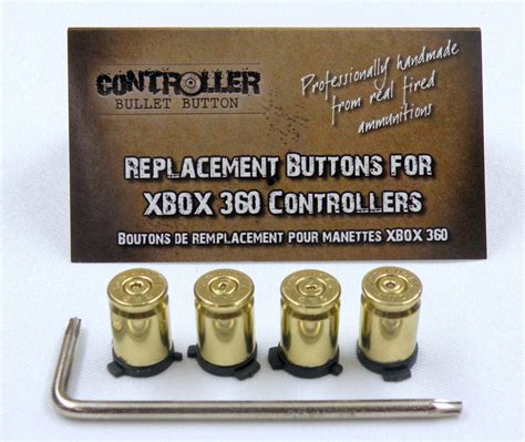 Abxy Bullet Button For Xbox 360 Controller Made From 9mm Ammo