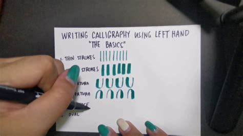 Basic Calligraphy Tutorial For Left Handed Youtube