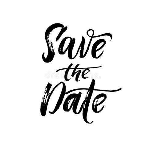 Save The Date Vector Text Calligraphy Stock Vector Illustration Of