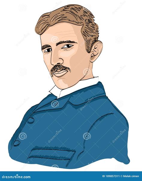 Desenho Animado De Nikola Tesla Ilustração Stock Ilustração De Nicola