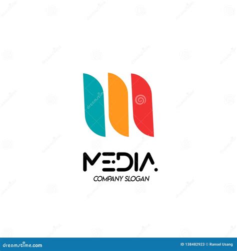 Creative Media Agency Company Logo Simple Stock Illustration