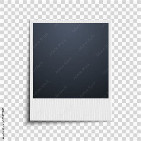 Polaroid On A Transparent Background Photo Frame Grid Pattern Vector