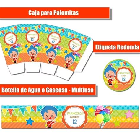 Kit Imprimible Payaso Plim Plim Rr63 Candy Bar Cumple Fiesta En Venta