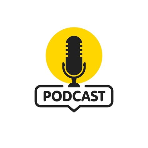 Podcast ícone Plana Vetor Premium
