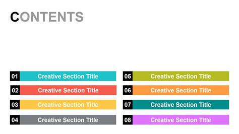 Download Two Column Color Section Powerpoint Templates