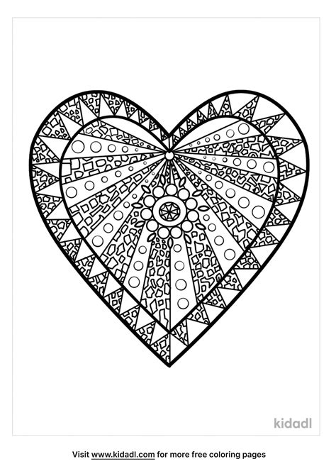 Free Heart Mosaic Coloring Page Coloring Page Printables Kidadl
