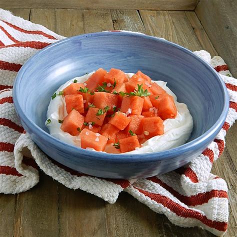 Watermelon Yogurt Salad Frugal Hausfrau