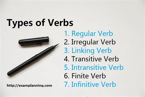 Types Of Verbs Examples And List Examplanning