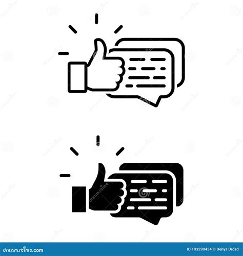 Feedback Icon Vector Set Client Review Illustration Sign Collection