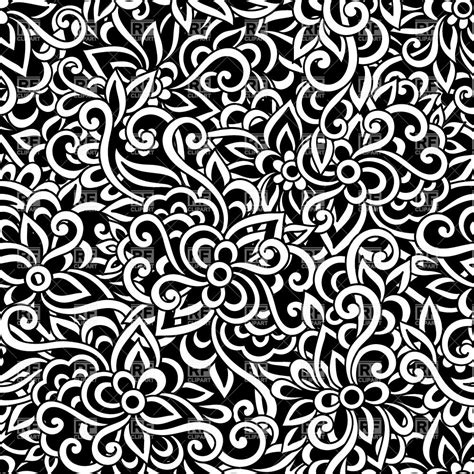 Black And White Drawing Of The Floral Pattern Clipart Free Image Download