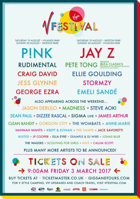 Virgin V Festival Line Up 2017 Jay Z Stormzy And Craig David To Play