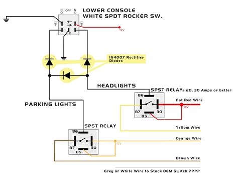 Car Headlight Switch Diagram