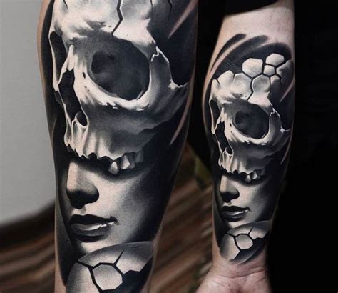 Skull Face Tattoo By A D Pancho Post 14330 Skull Face Tattoo Body
