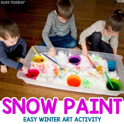 Paint Snow Winter Activity For Kids Busy Toddler
