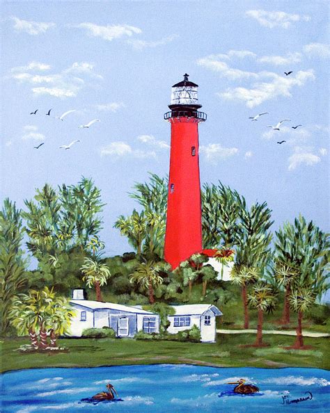 Jupiter Inlet Lighthouse Painting By Joni Hermansen Pixels