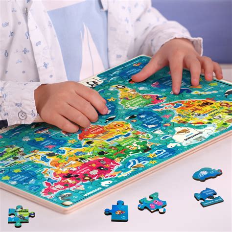 Jigsaw Puzzles For Kids Ages 6 8 10 Set Of 2 Wooden 100 Piece Etsy