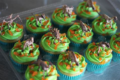 Place cupcakes on cooling rack and cool completely. Dairy-free Dinosaur Cupcakes 2017 | Dessert cupcakes, Desserts, Custom cakes