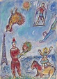 Marc Chagall (1887-1985) , Le cirque dans le ciel bleu de Paris ...