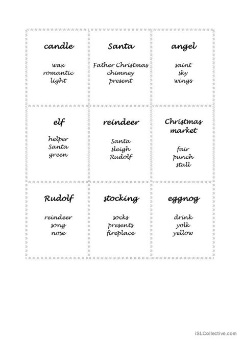 Christmas Guessing Cards English Esl Worksheets Pdf And Doc