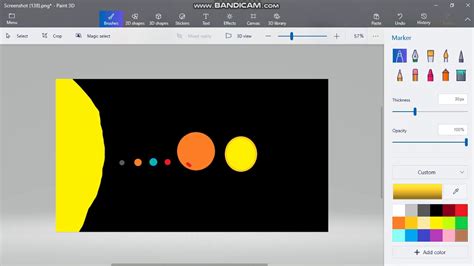 Drawing Solar System In Paint 3d Youtube