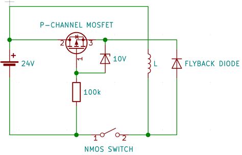 Flyback P Channel Mosfet Reverse Polarity Protection On Nmos Array