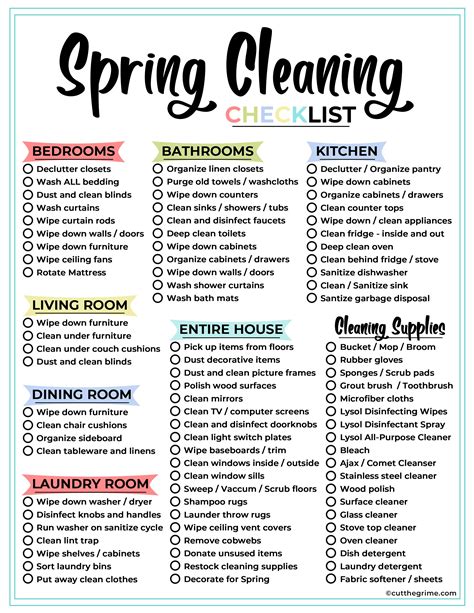 Spring Cleaning Tips And The Ultimate Cleaning Checklist Artofit
