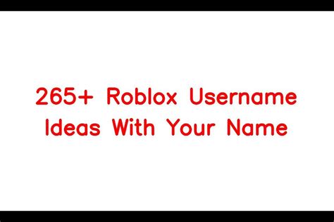 265 Roblox Username Ideas With Your Name Sarkariresult Sarkariresult