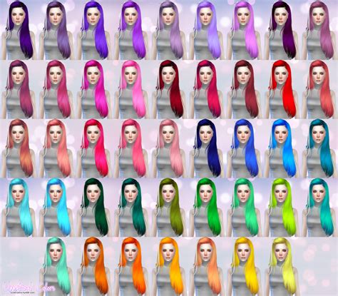 Aveiras Sims 4 Butterflysims Hair 099 Retexture 60 Colors Sims