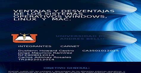 Ventajas Y Desventajas De Los Sistemas Operativos Windows Pdf Document