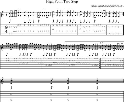 American Old Time Music Scores And Tabs For Guitar High Point Two Step