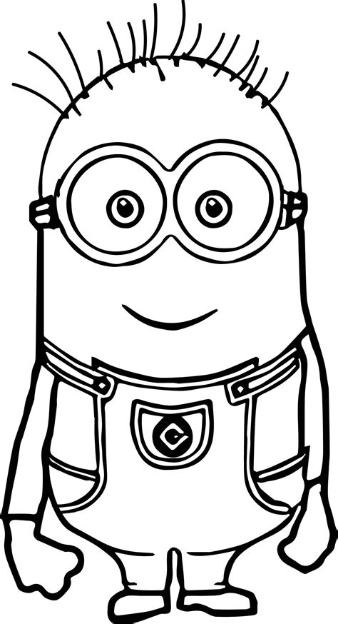 Cute Basic Minion Coloring Page