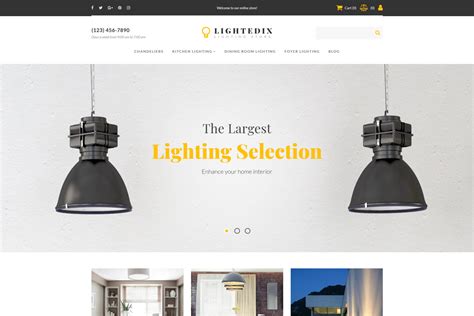 Lighting Store Website Template For Light Company Motocms