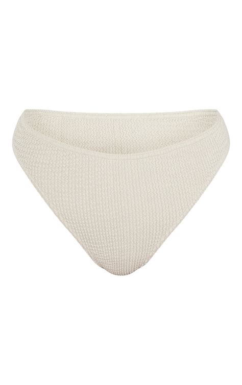 Taupe Crinkle Cheeky Bum Bikini Bottom Prettylittlething Qa