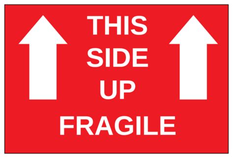 This Side Up Fragile Label Photos