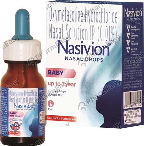 Nasivion 01 Nasal Drop 10 Uses Side Effects Price Dosage