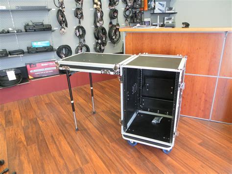 Custom Workstation Road Case With Tressle And Rack Strip Protectapack