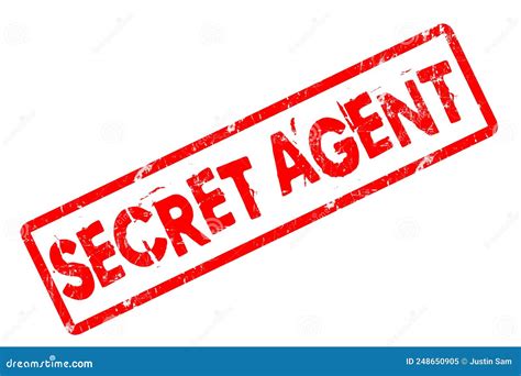 Secret Agent Rubber Stamp On White Background Stock Illustration