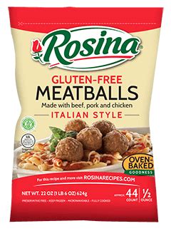 They were the best meatballs i had ever eaten, and from that day forward, are the only meatballs i've made. Our Products - Rosina Foods | Meatball Recipes | Pasta Recipes