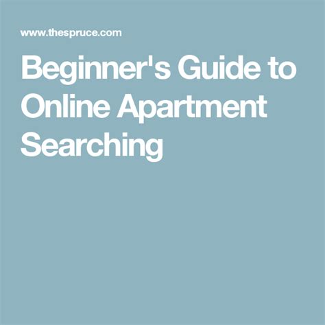 Beginners Guide To Online Apartment Searching Apartment Searching