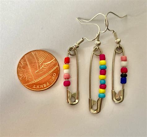 Lgbtq Safety Pin Dangle And Drop Earrings Etsy Uk