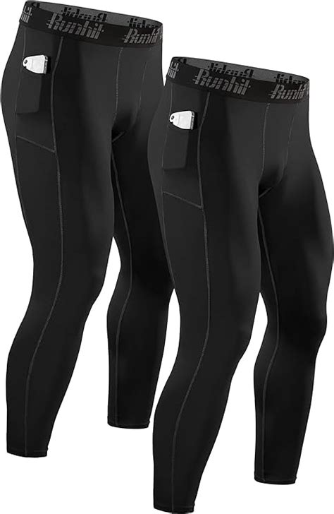 runhit 1 or 2 pack compression pants men running workout tights leggings amazon ca sports