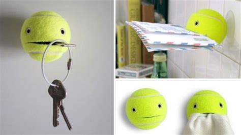 Use Tennis Balls To Hold Small Household Items